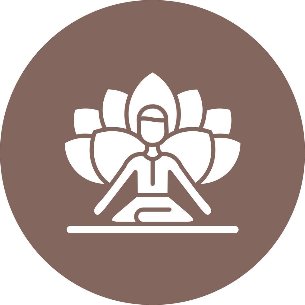 Retreat Glyph Circle Background Icon vector