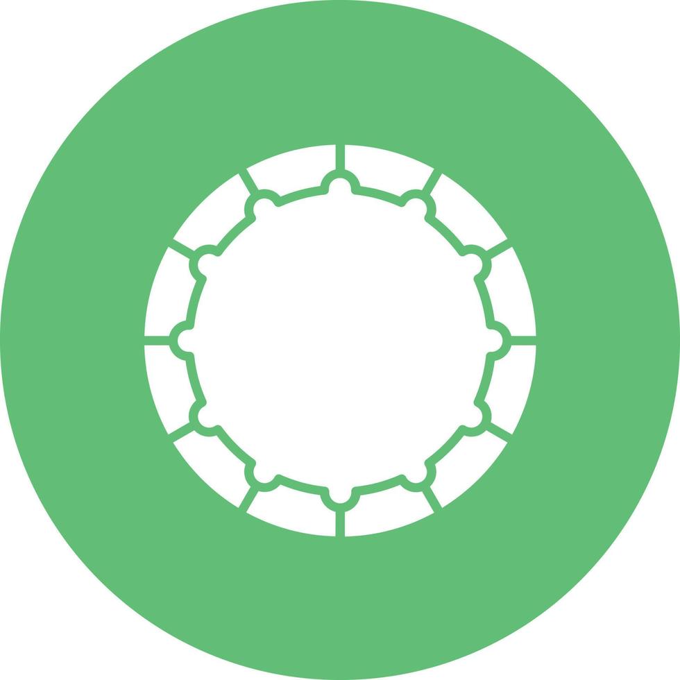 Hoop Glyph Circle Background Icon vector