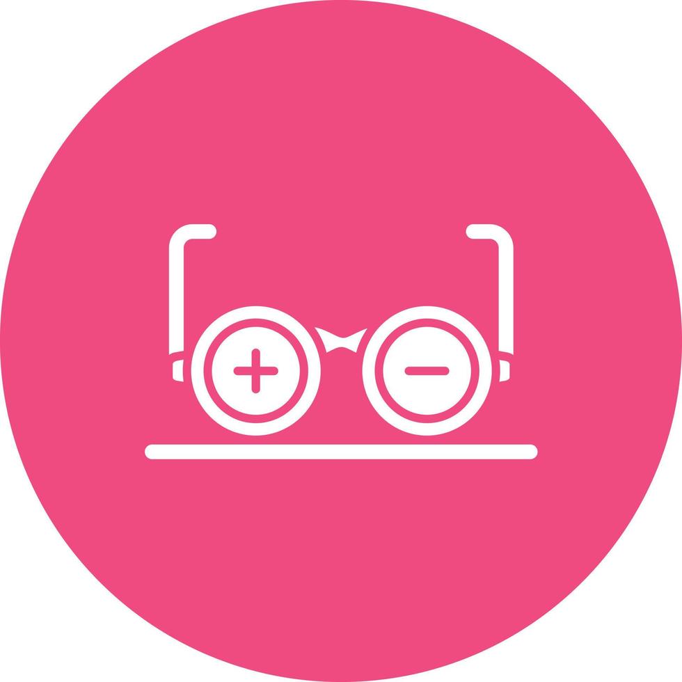 Medical Glasses Glyph Circle Background Icon vector