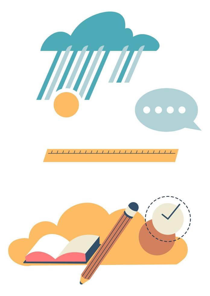 Meteorology and forecast, observation instruments vector