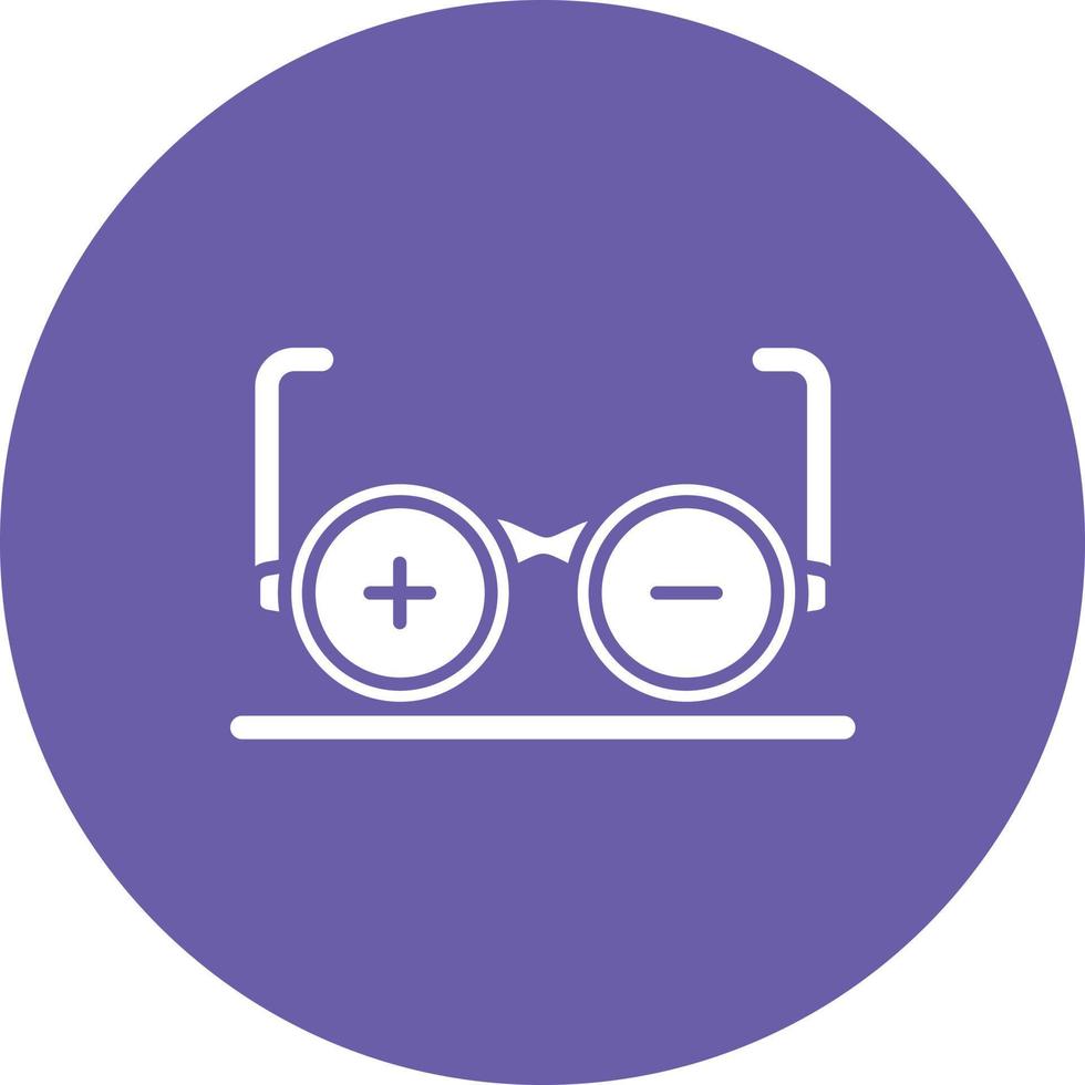 Glasses Prescription Glyph Circle Background Icon vector