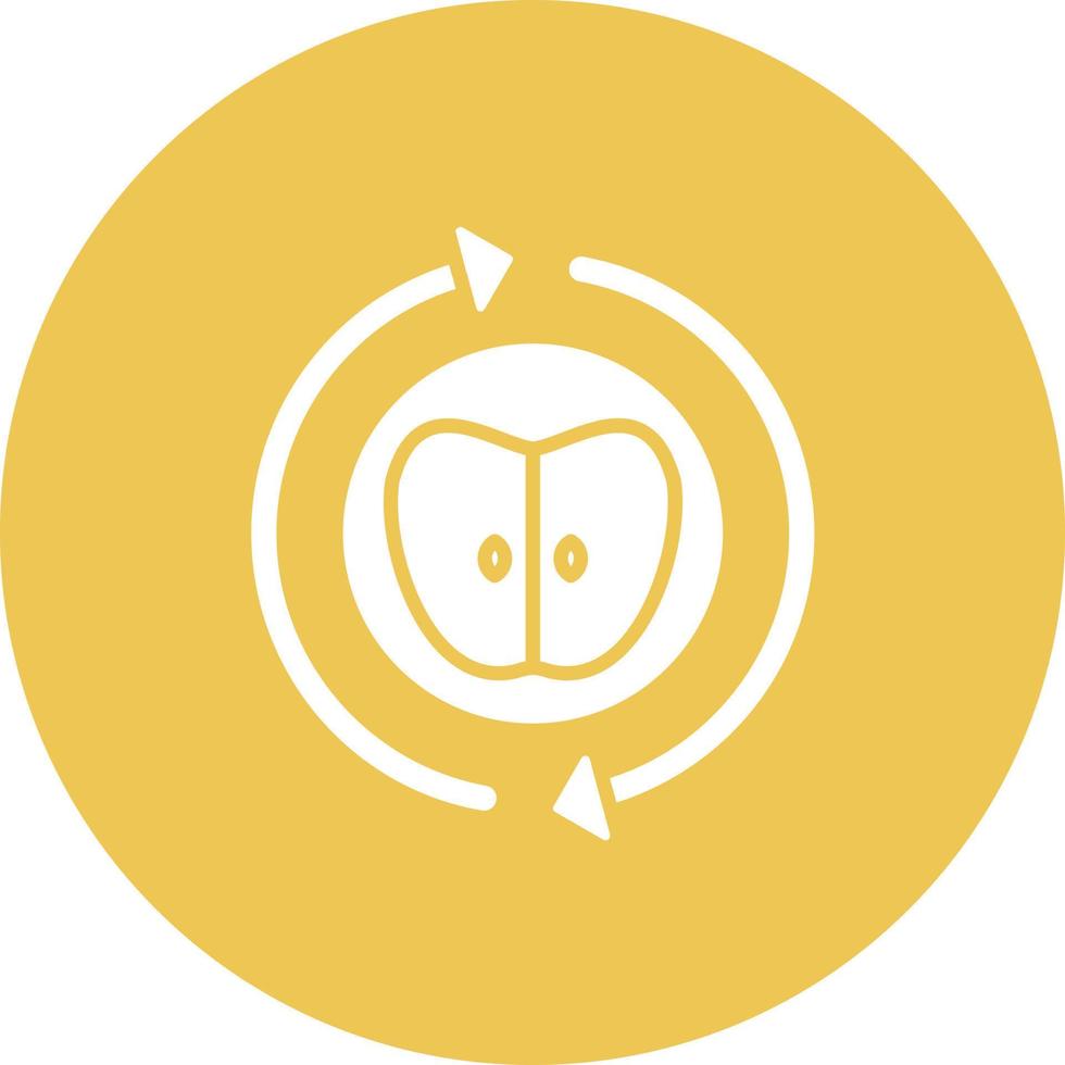 Composting Glyph Circle Background Icon vector
