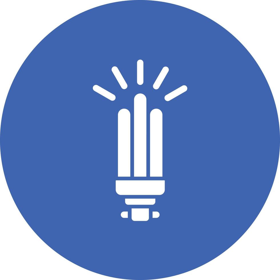 Fluorescent Light Bulb Glyph Circle Background Icon vector