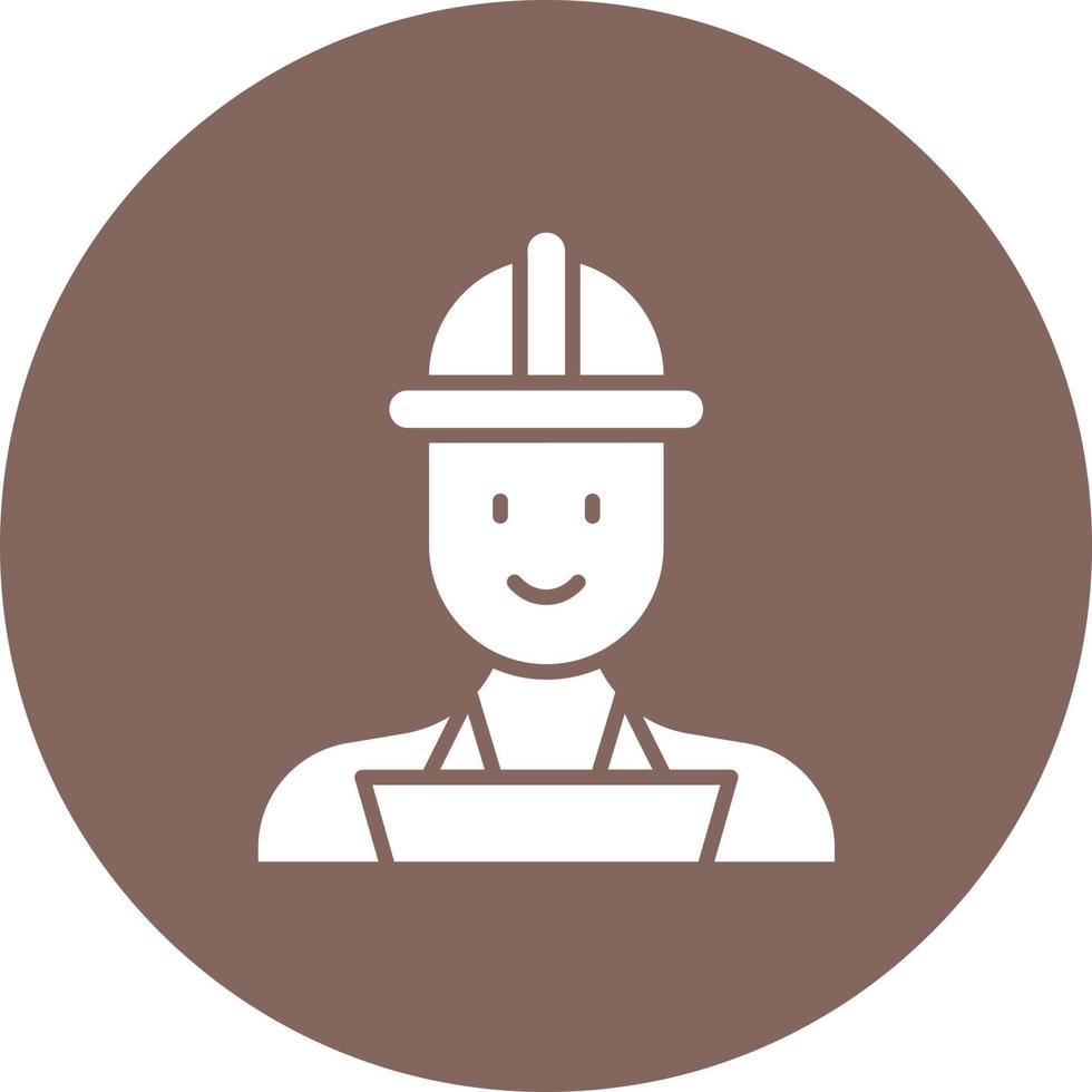 Qa Engineer Male Glyph Circle Background Icon vector