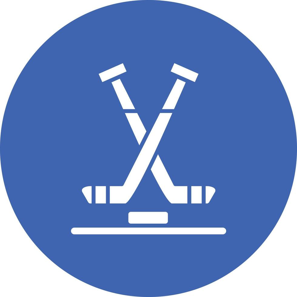 icono de fondo de círculo de glifo de hockey sobre hielo vector