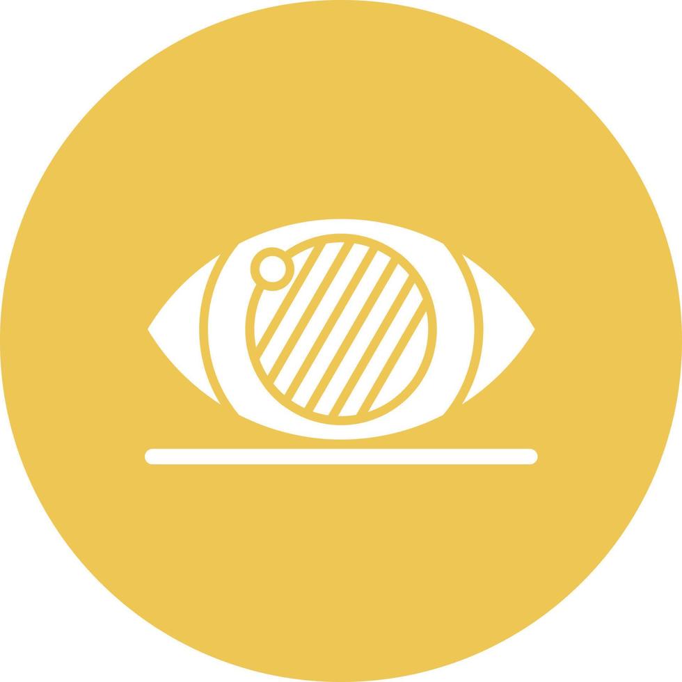 Glaucoma Glyph Circle Background Icon vector