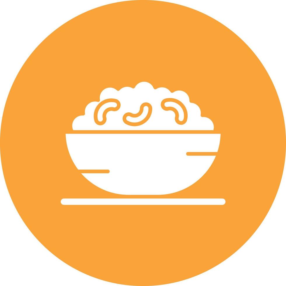 Mac N Cheese Glyph Circle Background Icon vector