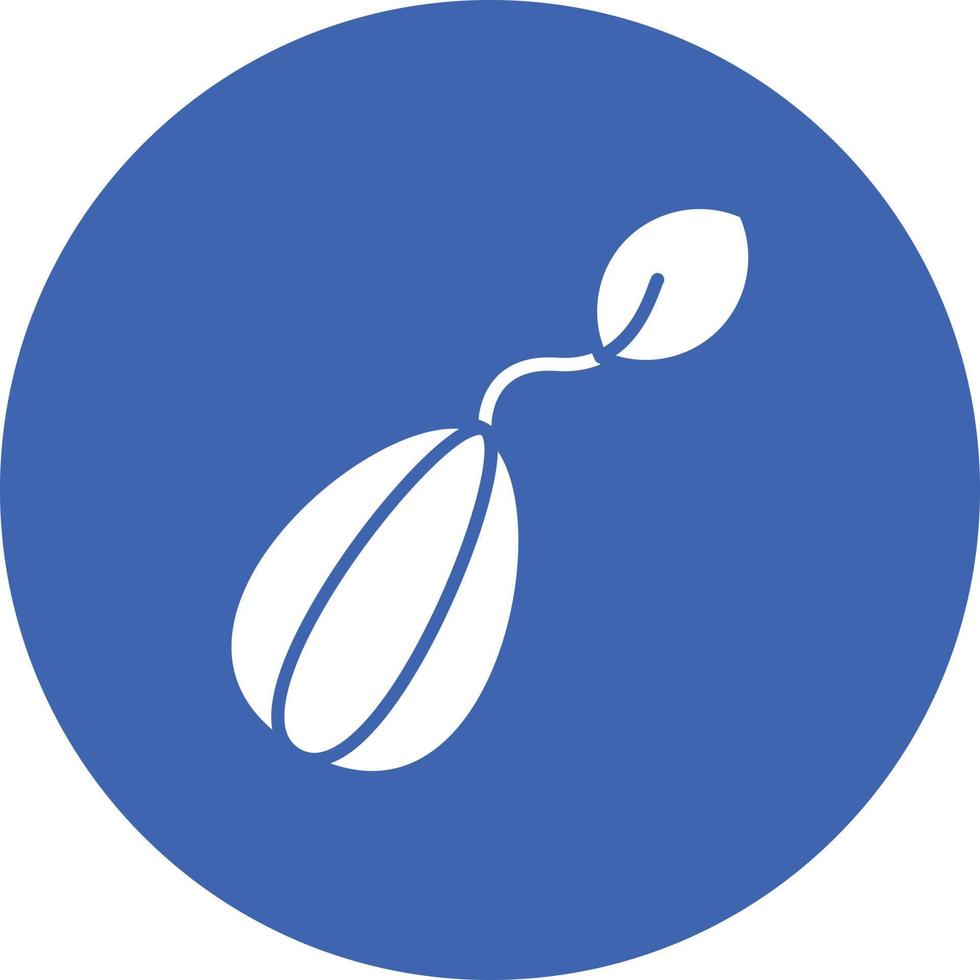 Seed Glyph Circle Background Icon vector