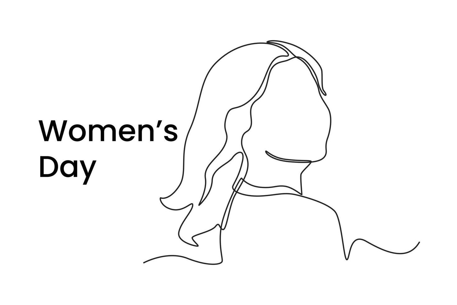Single one line drawing International Women's Day design for ...