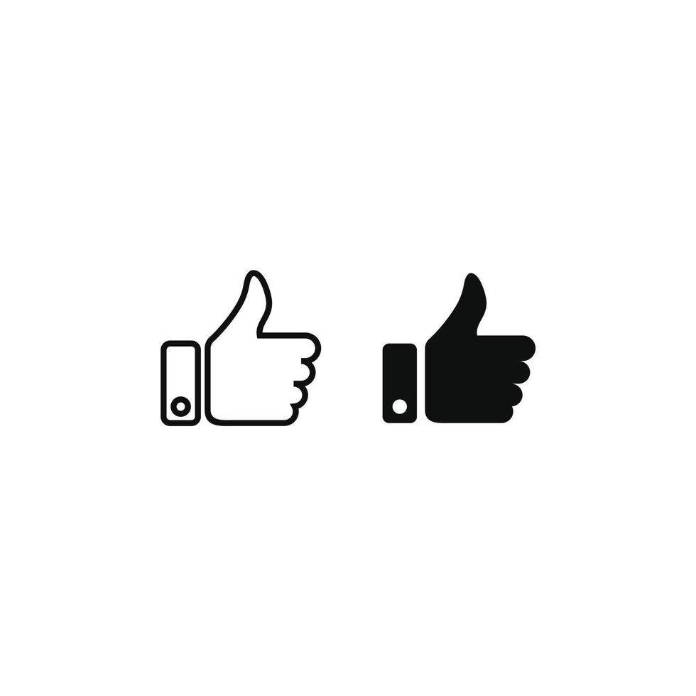 Hand Thumb Up icon flat vector