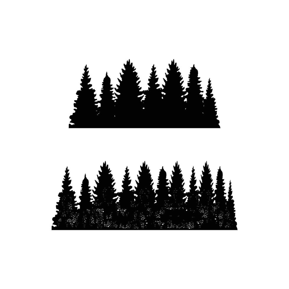 pine, evergreen, fir, hemlock, spruce, conifer, cedar, coniferous, cypress, larch, pinus tree forest vintage retro hipster line art Logo design vector