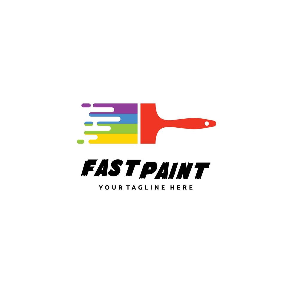 diseño de logotipo de pintura rápida vector