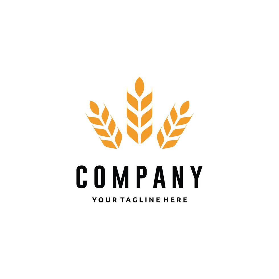 Luxury Grain wheat logo design inspiration, Agriculture wheat vector icon
