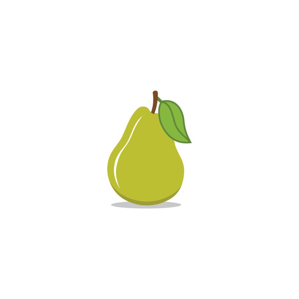 Pear fruit icon illustration logo vector