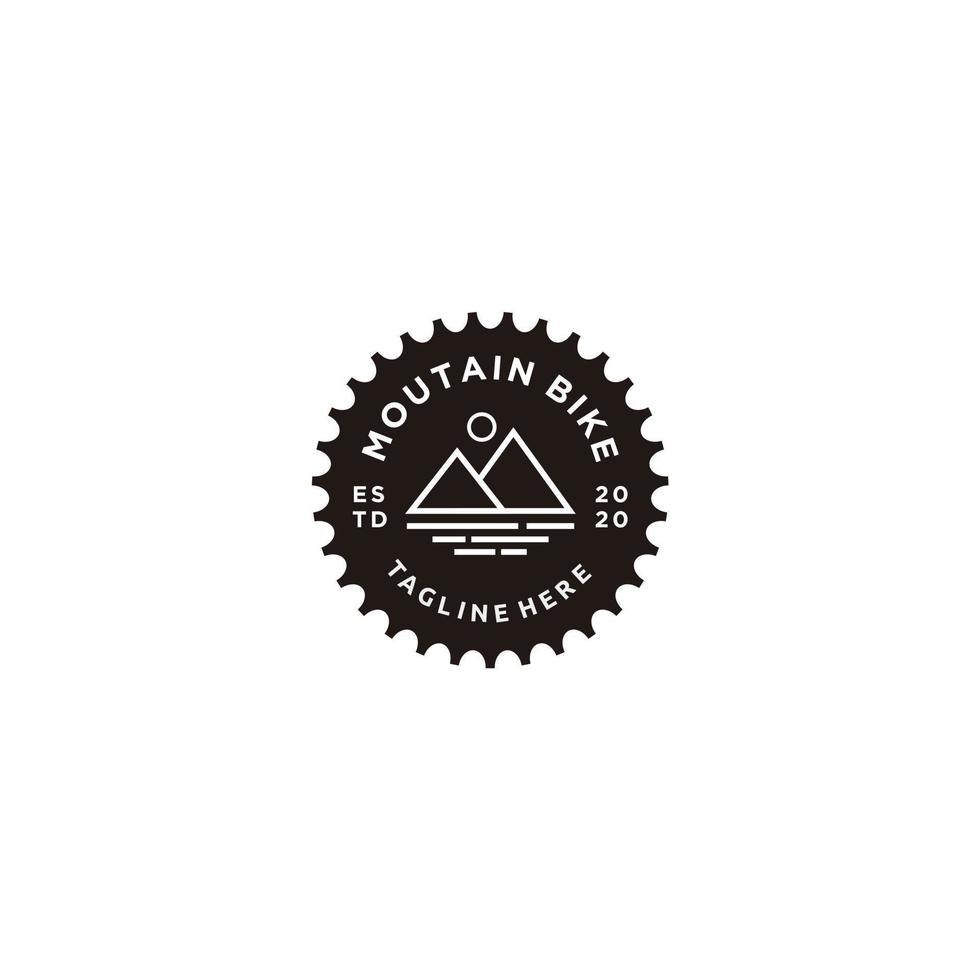Bicycle crank moutain bike logo icon vector