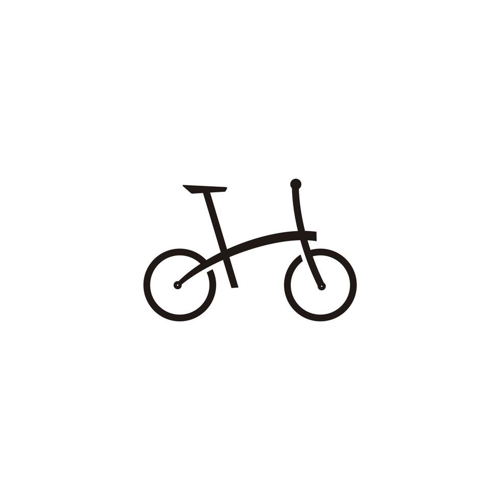 Folding bike graphic vector illustration logo design inspiration