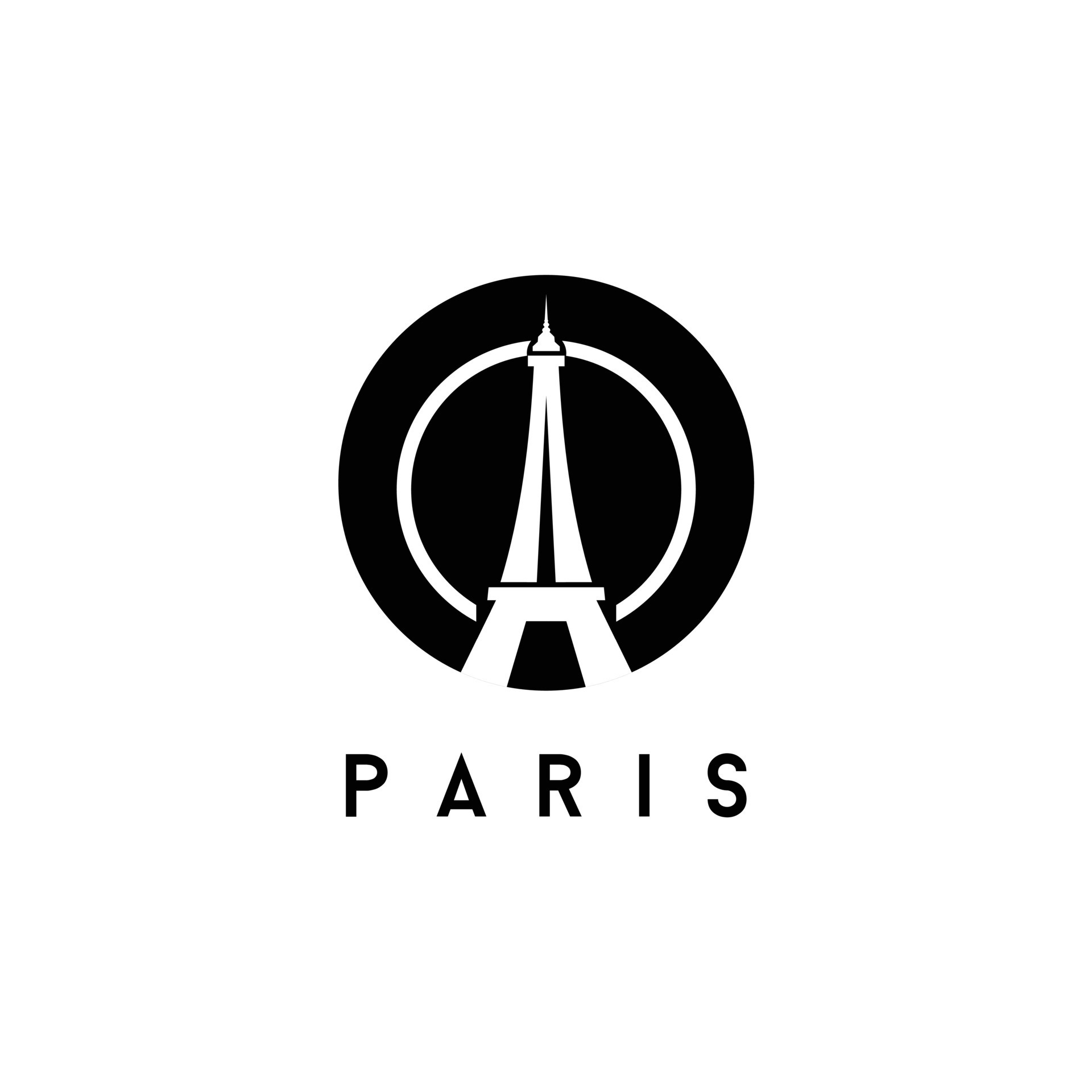 Eiffel tower black silhouette logo design icon 17720990 Vector Art at ...