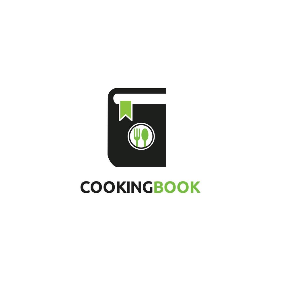 Cook book recipe simple logo design icon vector