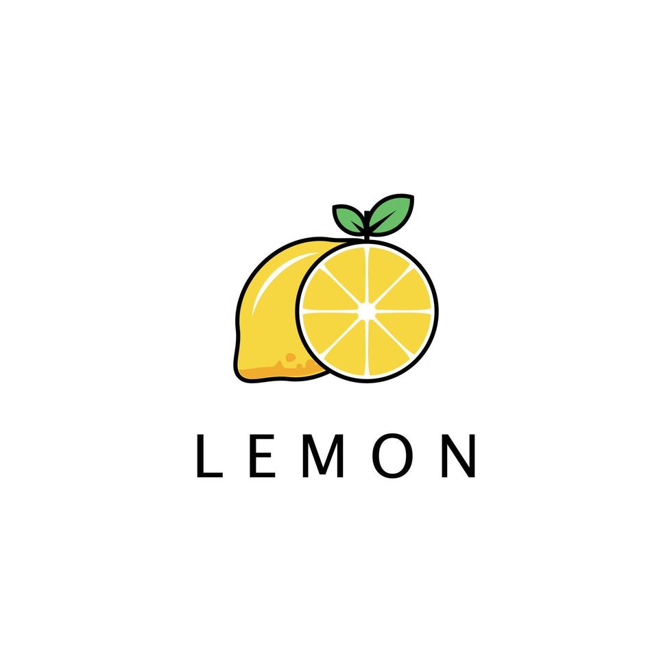 diseño de icono de limonada fresca de plantilla de logotipo de limón vector