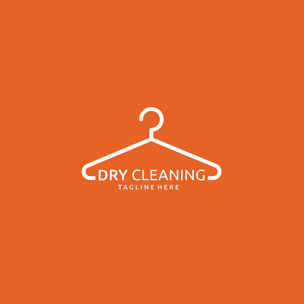 Dry cleaning hanger silhouette logo design. Vector icon sign symbol