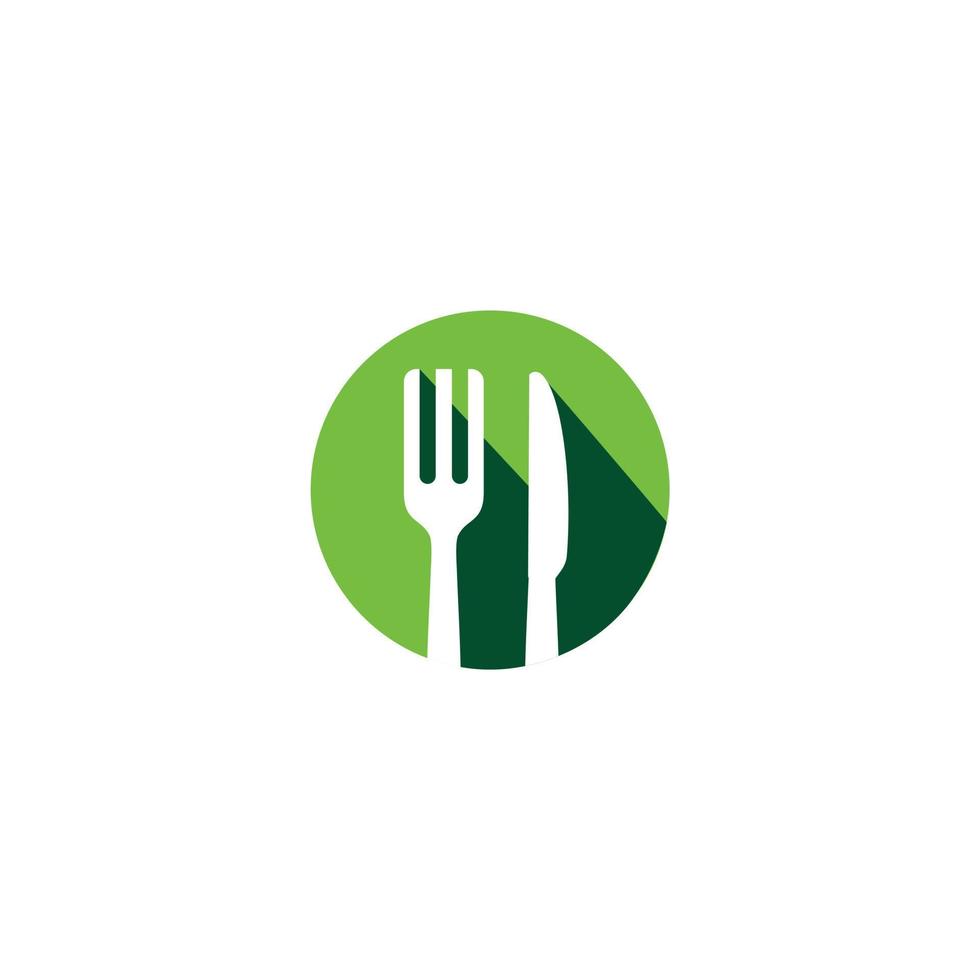 logotipo de icono simple de cuchillos y tenedores vector