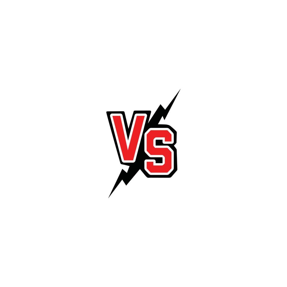 versus logotipo. vs letras para deportes, lucha, competencia, batalla, partido, juego vector