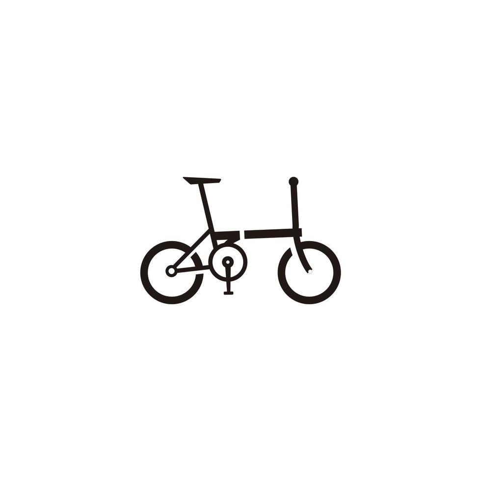 bicicleta plegable gráfico vector ilustración diseño de logotipo inspiración