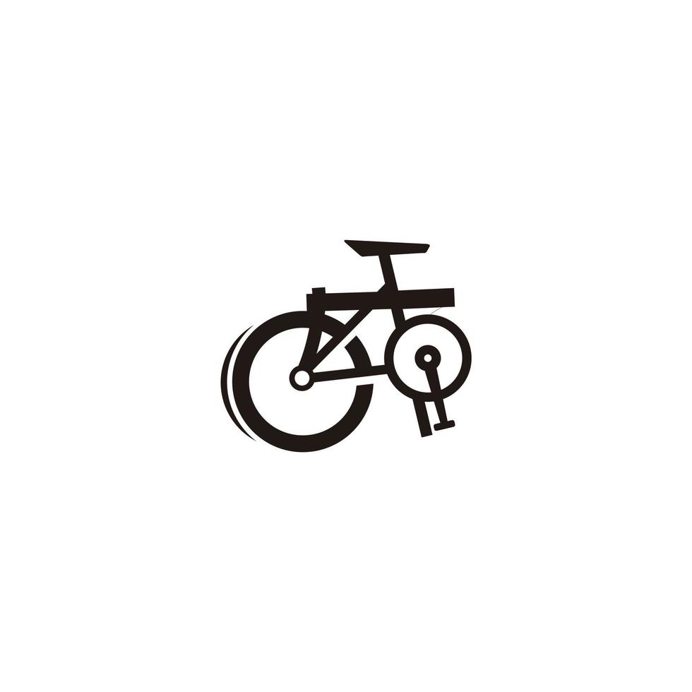 bicicleta plegable gráfico vector ilustración diseño de logotipo inspiración