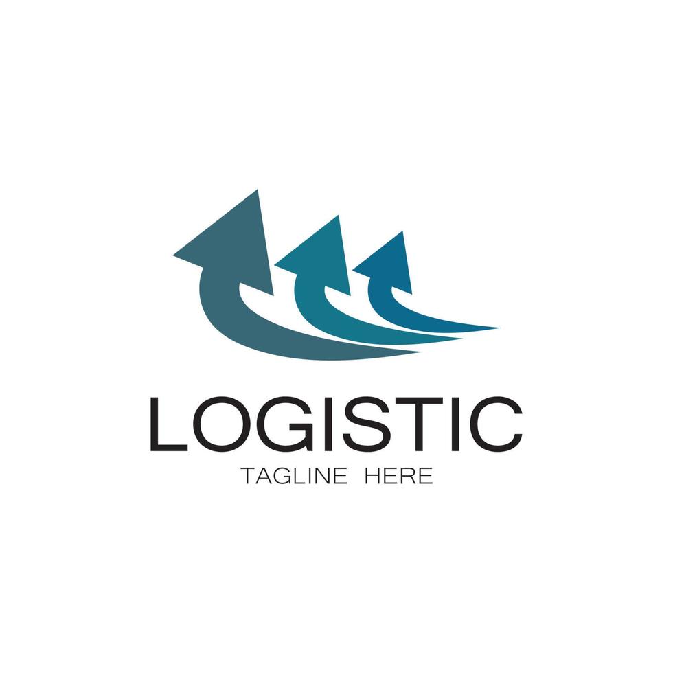 logística logo icono ilustración vector diseño distribución símbolo entrega de bienes economía finanzas