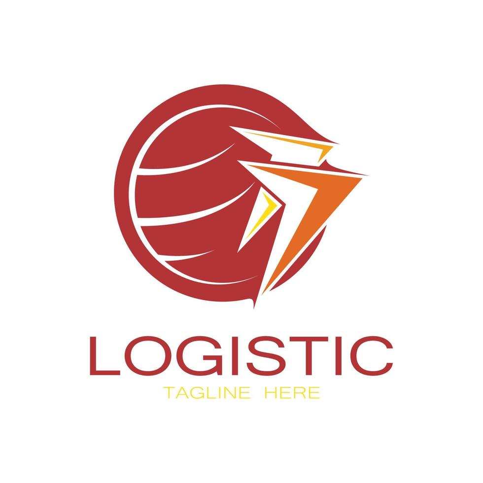 logística logo icono ilustración vector diseño distribución símbolo entrega de bienes economía finanzas