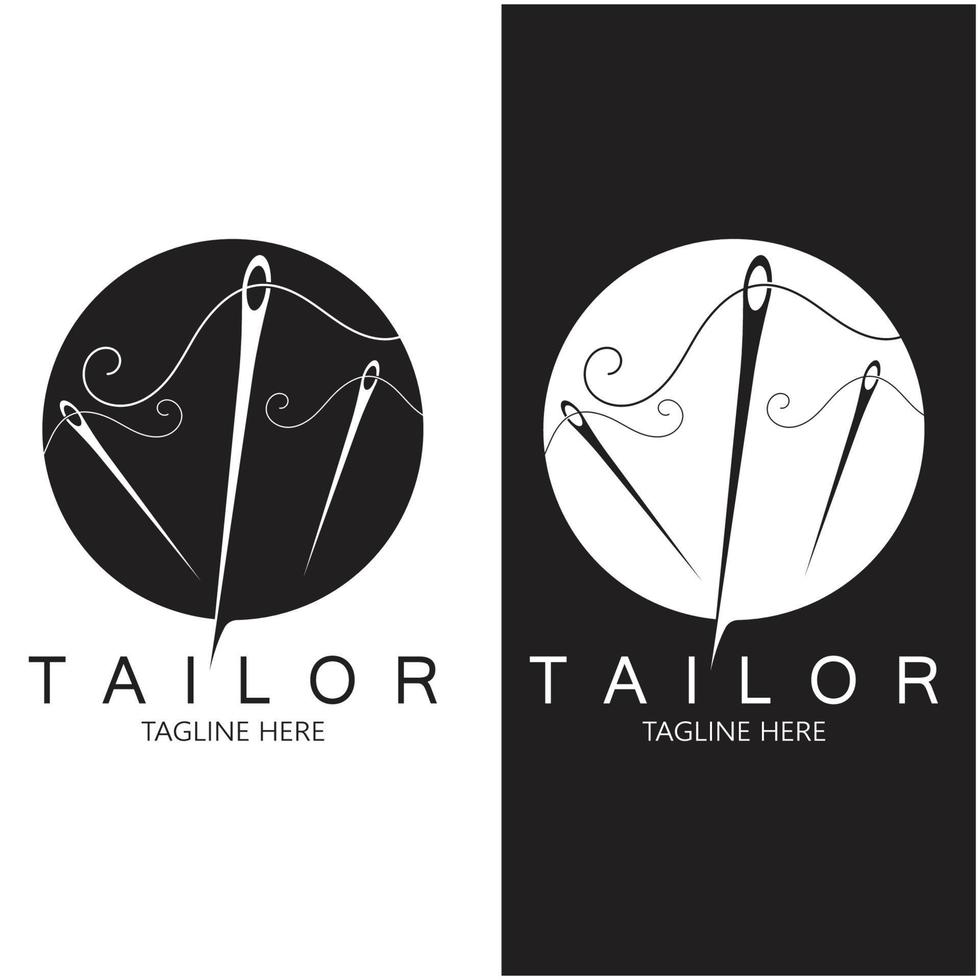 tailor logo icon illustration template combination of buttons for clothes, thread and sewing machine, for clothing product design, convection companies, fashion in vector form