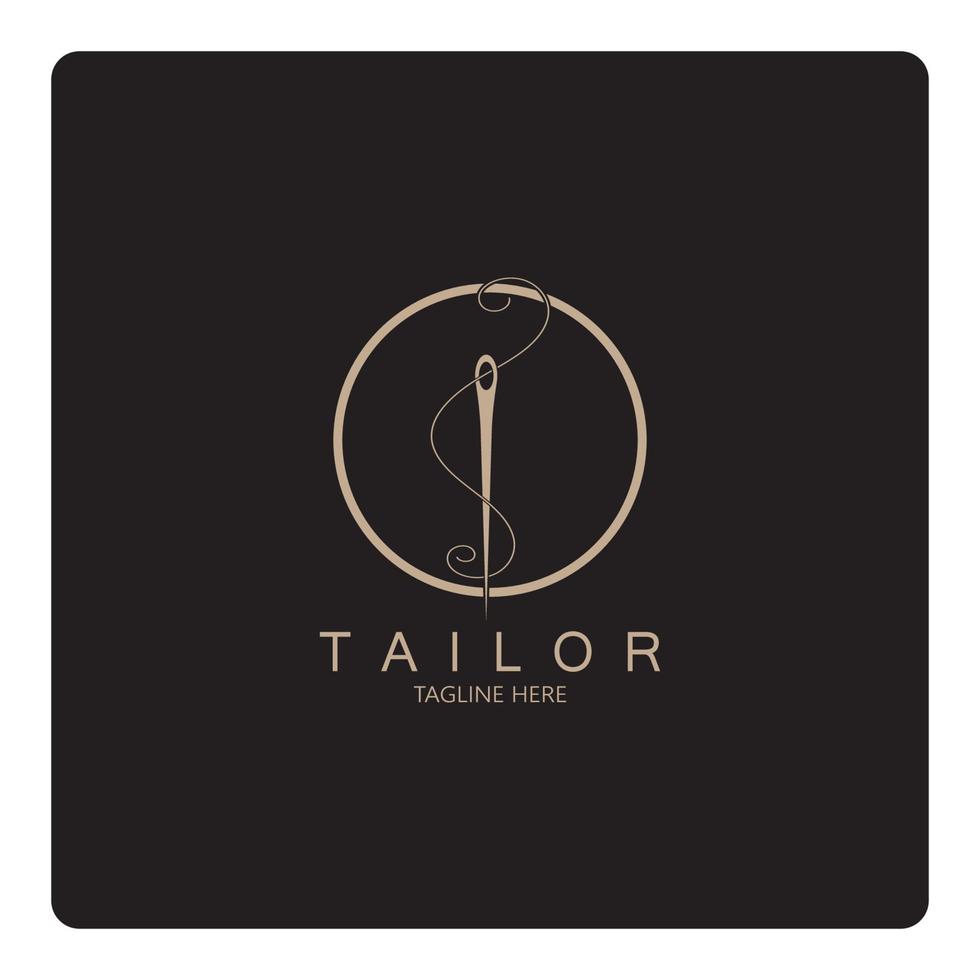 tailor logo icon illustration template combination of buttons for clothes, thread and sewing machine, for clothing product design, convection companies, fashion in vector form