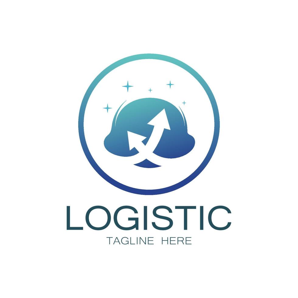 logística logo icono ilustración vector diseño distribución símbolo entrega de bienes economía finanzas