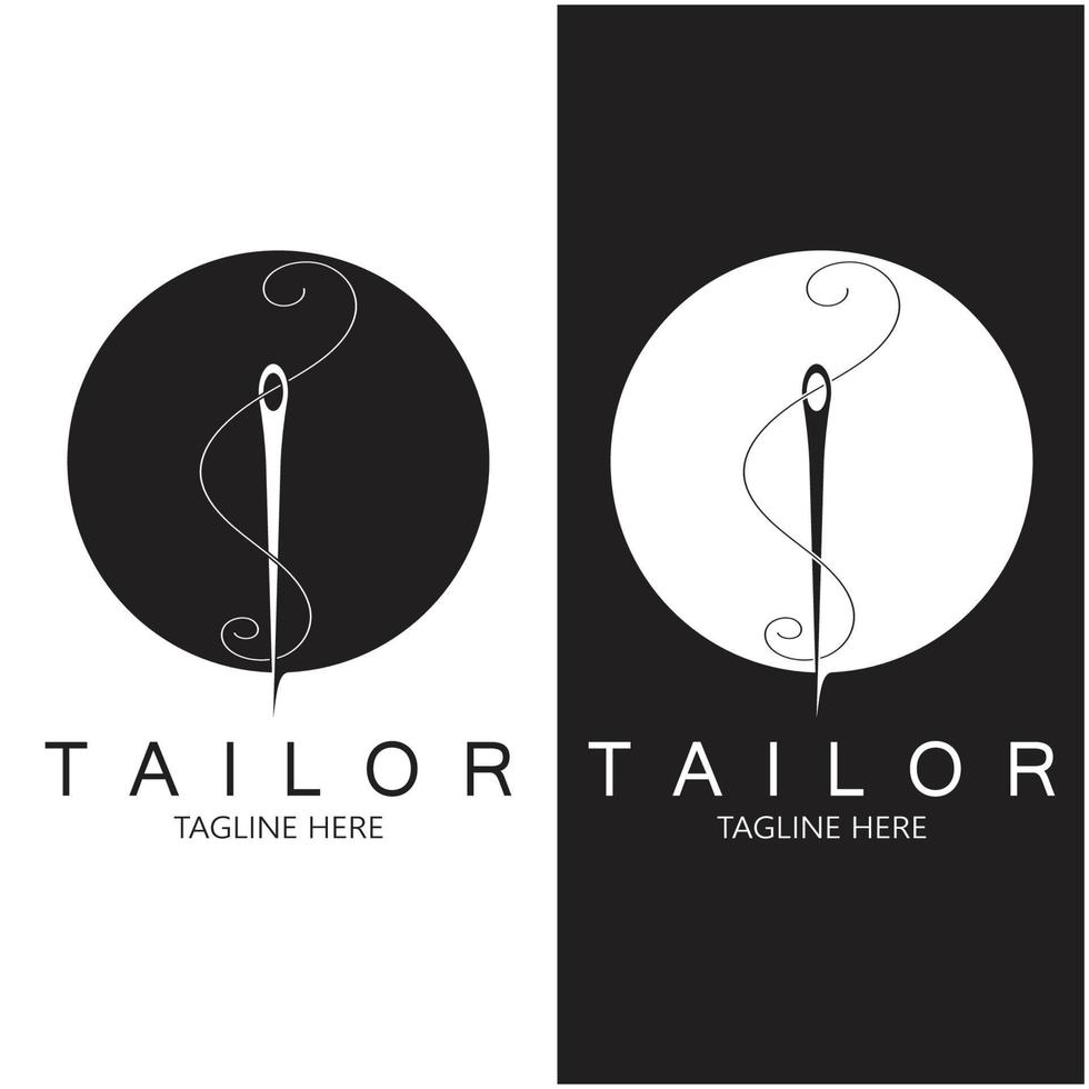 tailor logo icon illustration template combination of buttons for clothes, thread and sewing machine, for clothing product design, convection companies, fashion in vector form