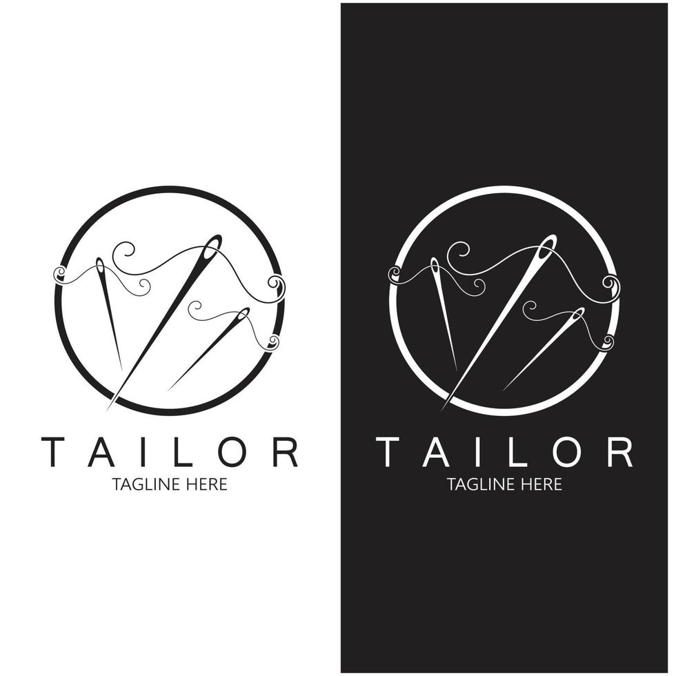 tailor logo icon illustration template combination of buttons for clothes, thread and sewing machine, for clothing product design, convection companies, fashion in vector form