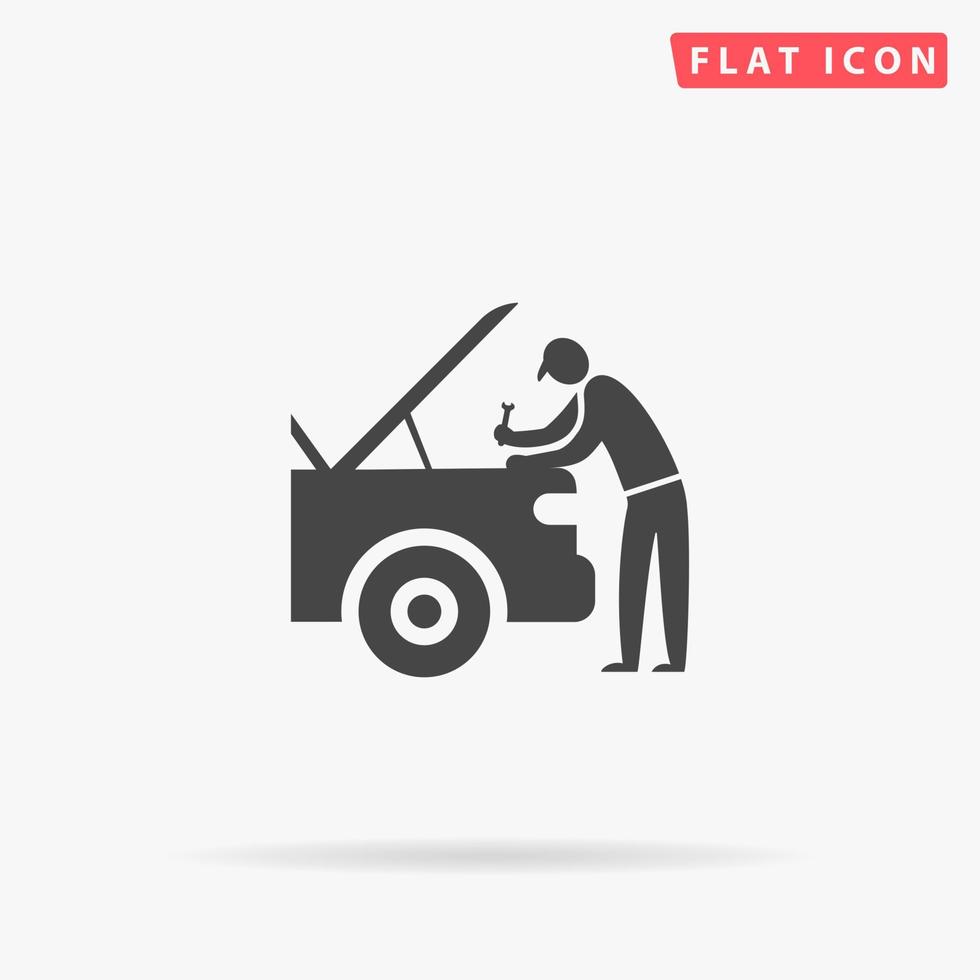 Auto Mechanic flat vector icon. Hand drawn style design illustrations.