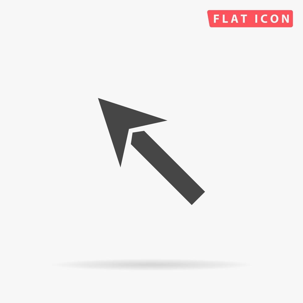 Up Left Arrow flat vector icon. Hand drawn style design illustrations.