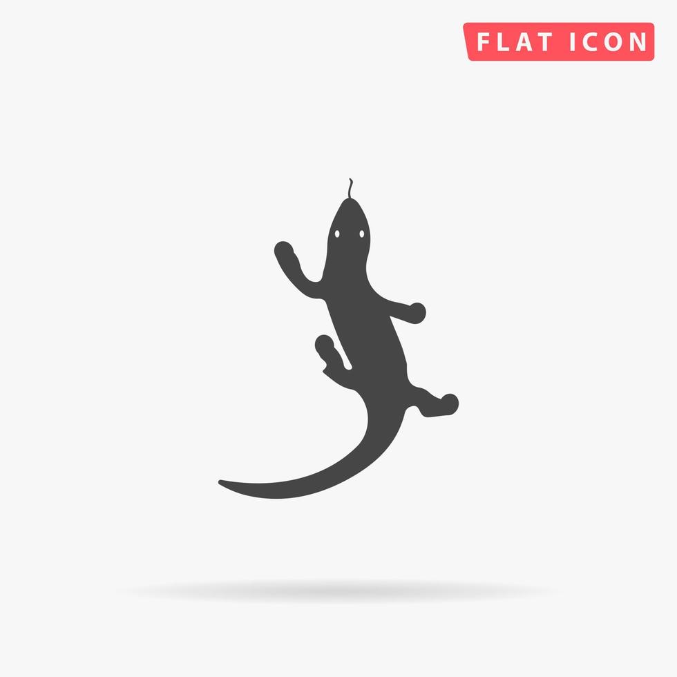 Lizard flat vector icon. Hand drawn style design illustrations.