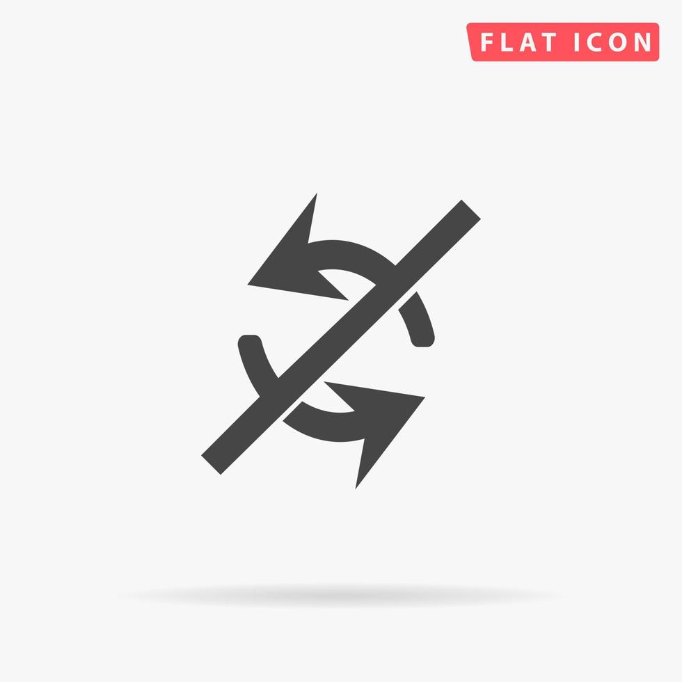 Non Exchange Arrow flat vector icon. Hand drawn style design illustrations.