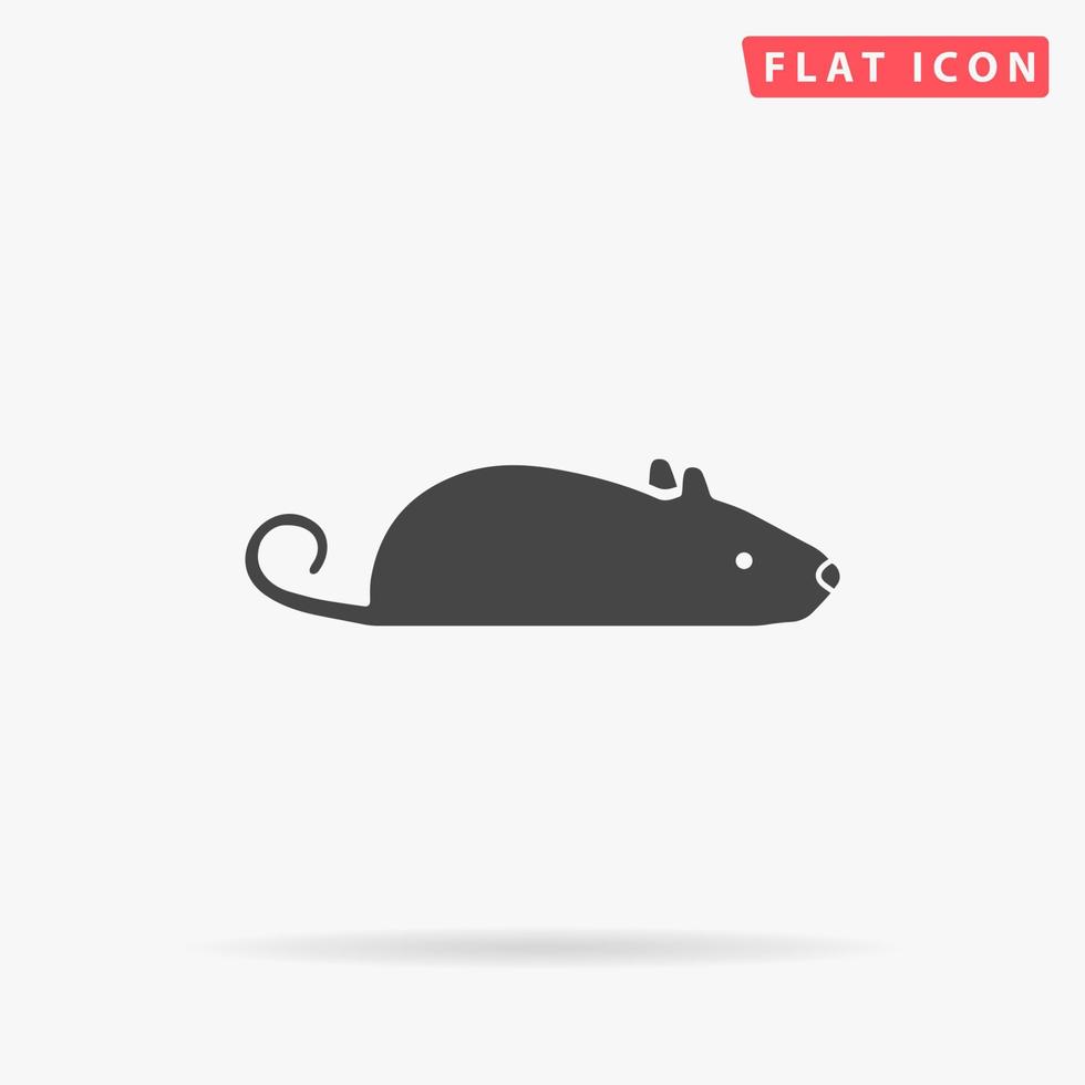 icono de vector plano de ratón. ilustraciones de diseño de estilo dibujado a mano.