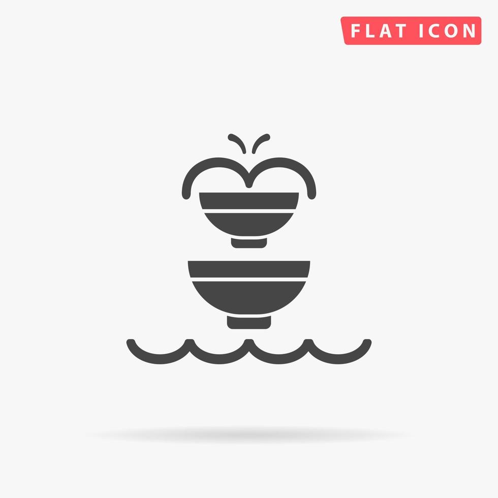 Fountain flat vector icon. Hand drawn style design illustrations.