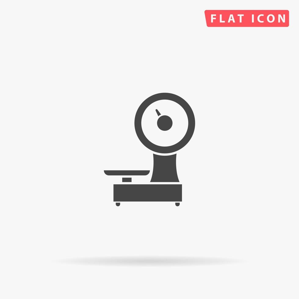 Weigher scales flat vector icon. Hand drawn style design illustrations.