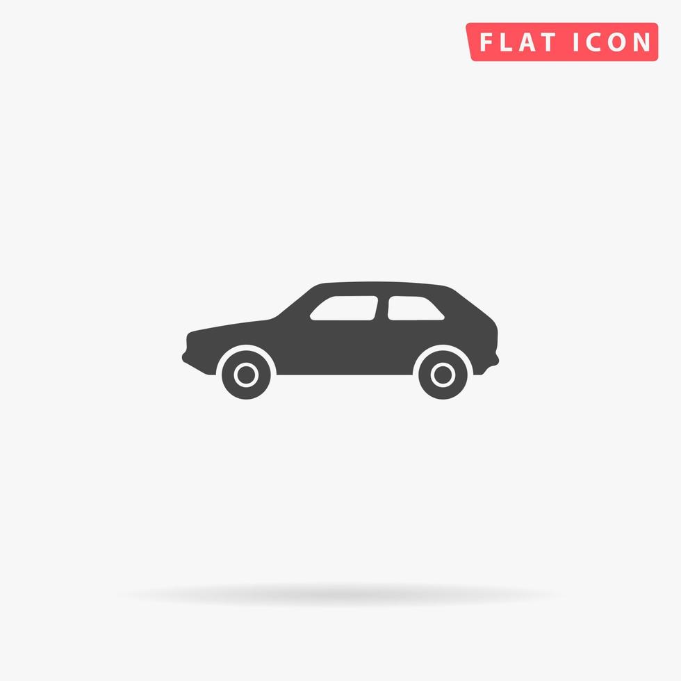 icono de vector plano de coche hatchback. ilustraciones de diseño de estilo dibujado a mano.