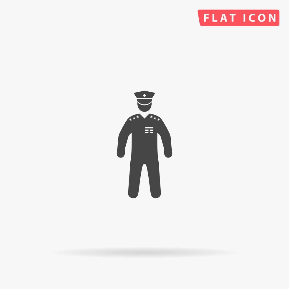 Aviator, pilot flat vector icon. Hand drawn style design illustrations.