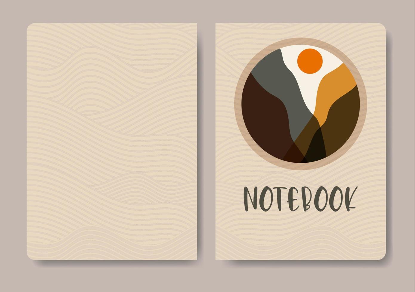 Mountain template for cover pages, backgrounds, brochures, notebooks, books, wallpapers, cards, prints, posters, stories, social media. Modern art style creative trendy vector illustrations