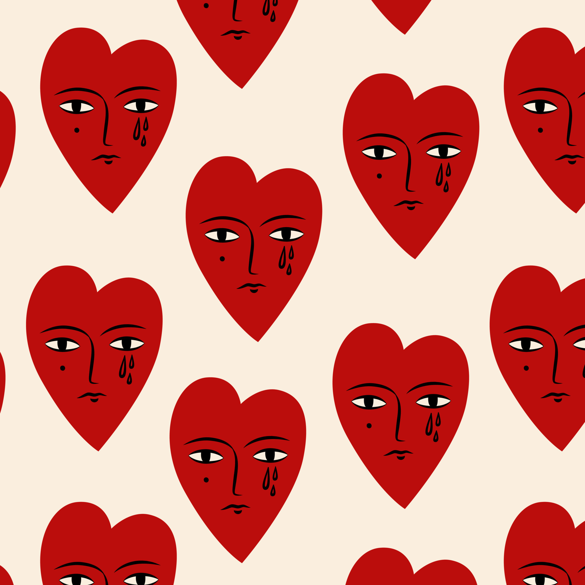 Download A Red Heart With Eyes On It  Wallpaperscom