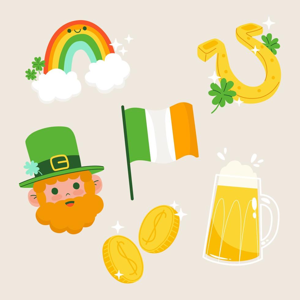 St. Patrick's Day vector design elements set