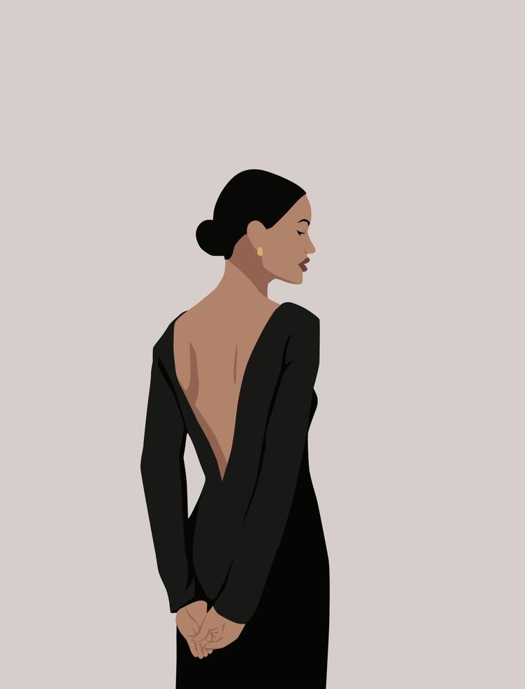 establecer la figura vectorial de la mujer. arte contemporáneo. figura femenina de moda en estilo moderno. ilustración vectorial en estilo plano dibujado a mano vector