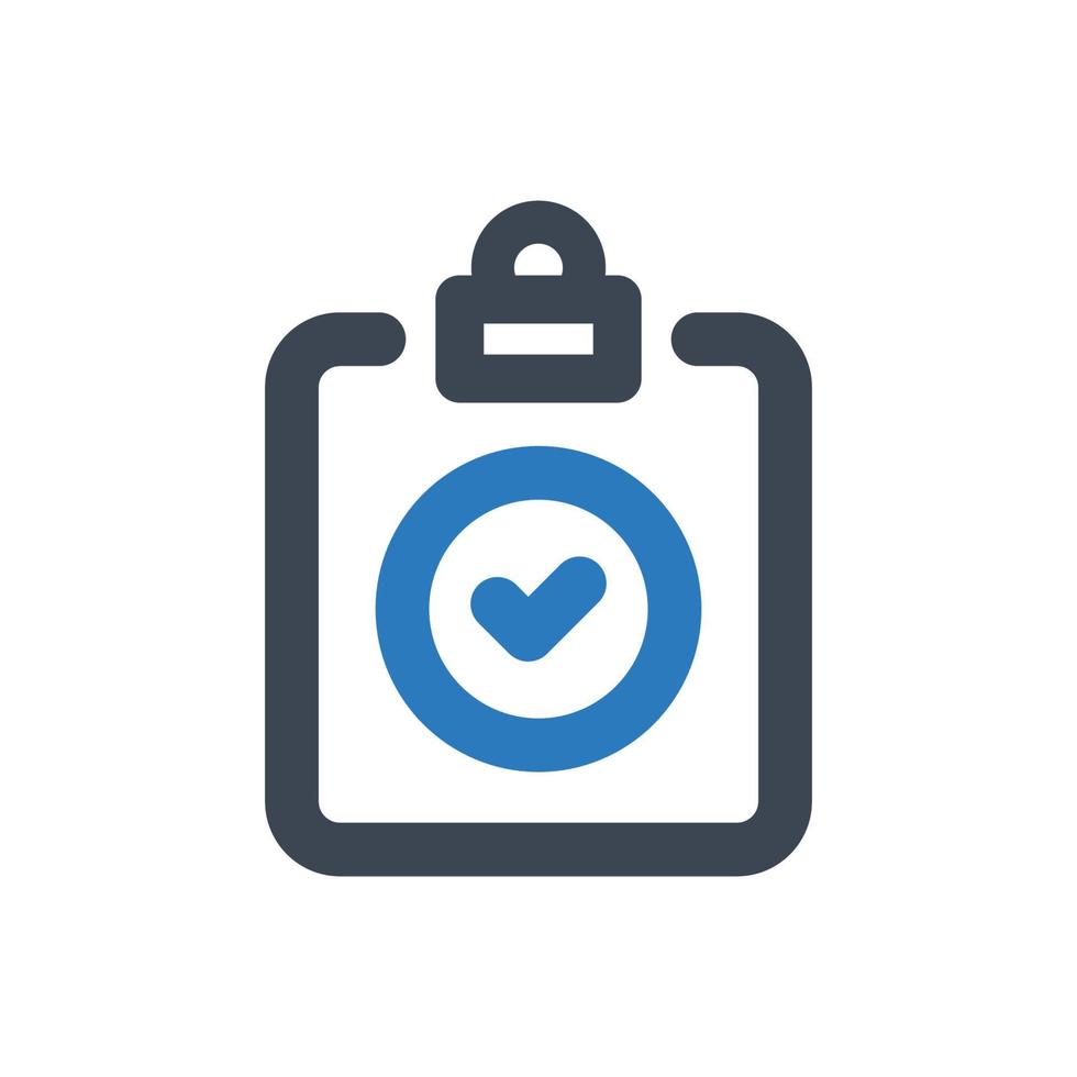 Check Mark icon - vector illustration . Check, checkmark, clipboard, list, checklist, tick, mark, done, Complete, Success, Survey, task, file, document, report, line, outline, icons .