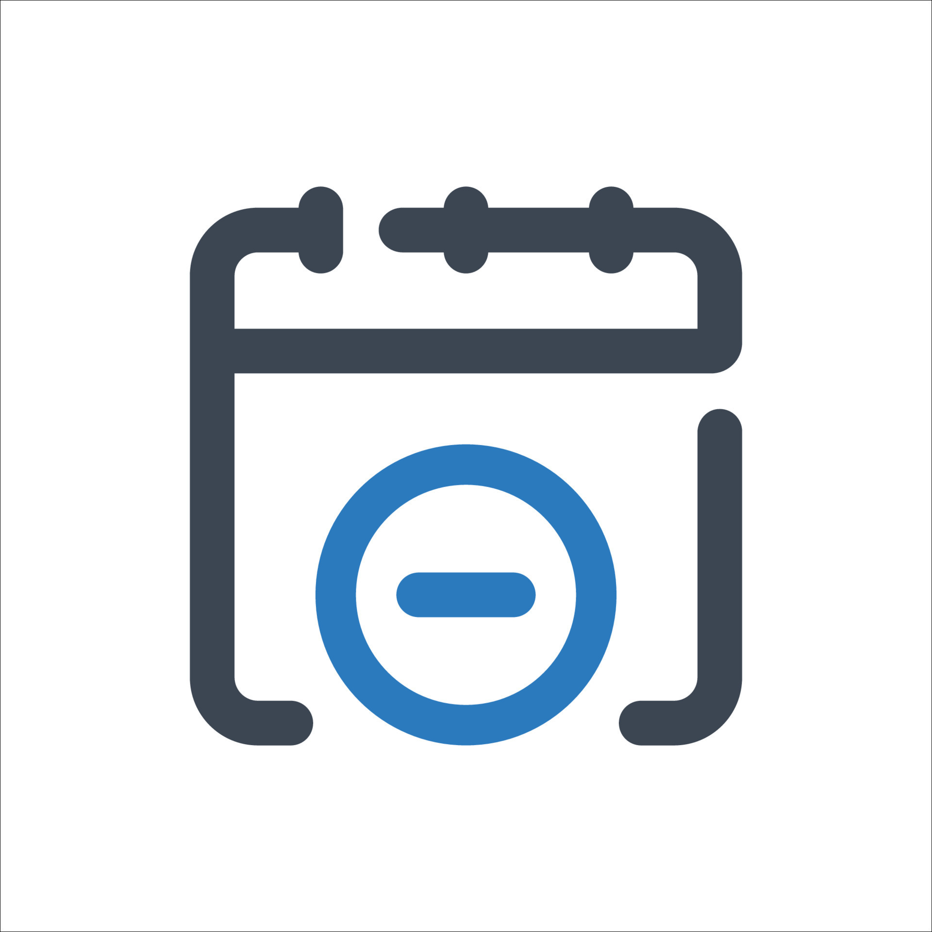 eliminar icono de calendario ilustración vectorial . eliminar